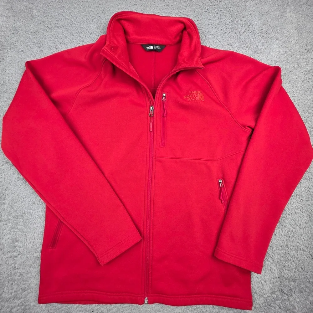 The North Face Full Zip Fleece Lined Jacket Mens Large Red